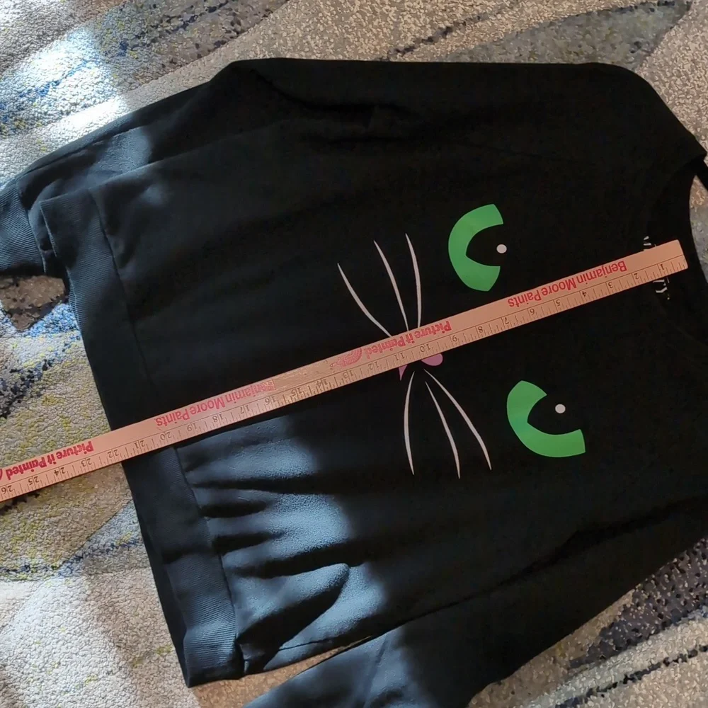 O'Mighty Black Cat Face Sweatshirt